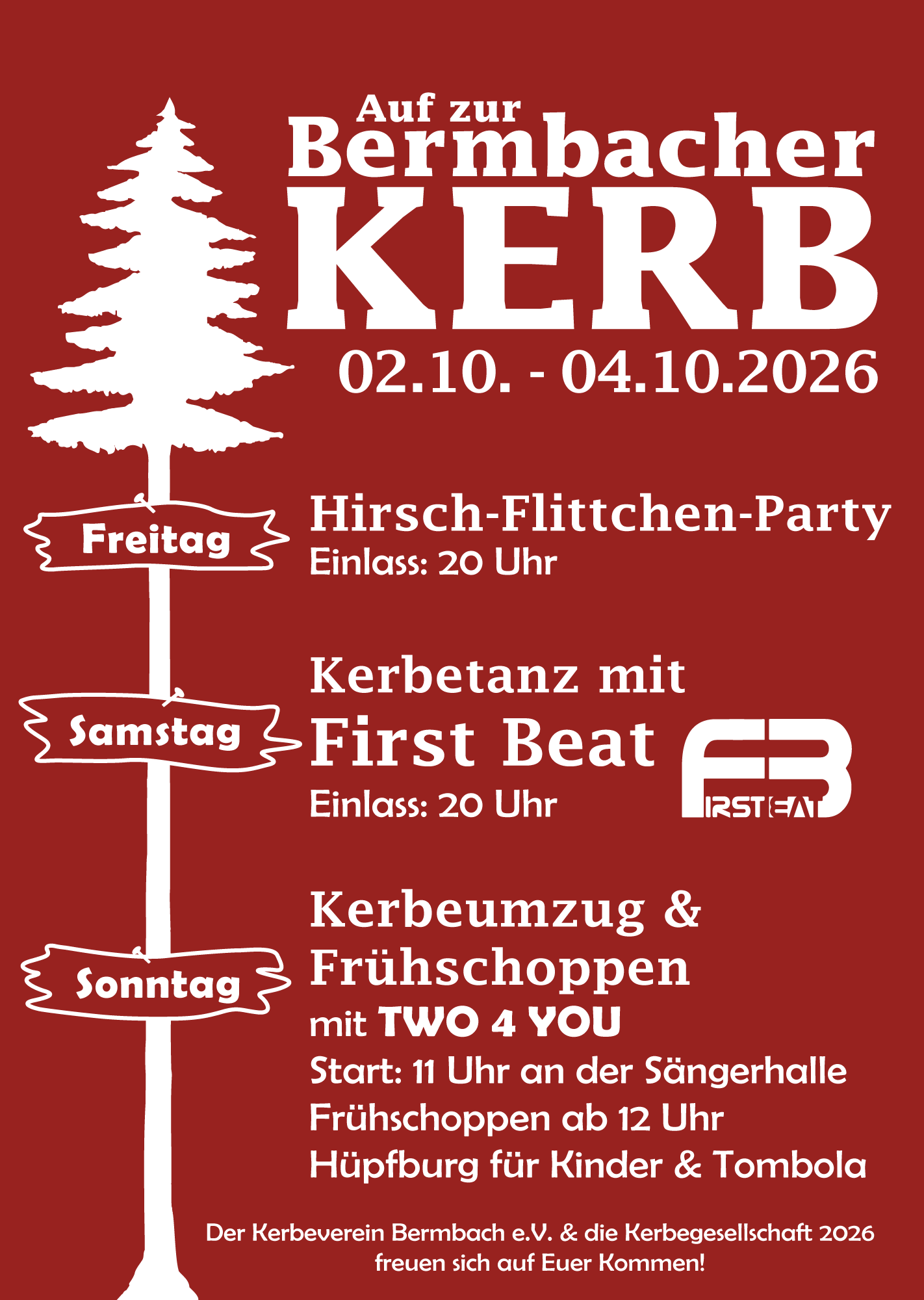 Bermbacher Kerb 2026 - 02. Oktober bis 04. Oktober